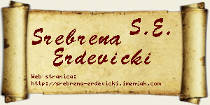 Srebrena Erdevički vizit kartica